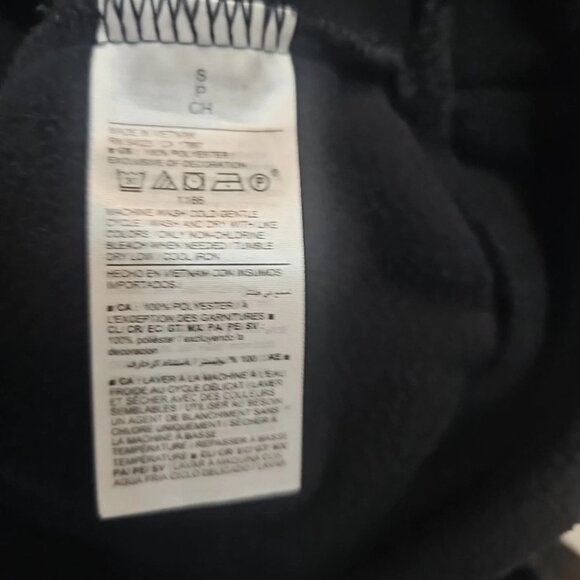 Old Navy Unisex Black Pullover Polyester Hoodie With Kangaroo Pocket-Size: Small - Picture 4 of 5